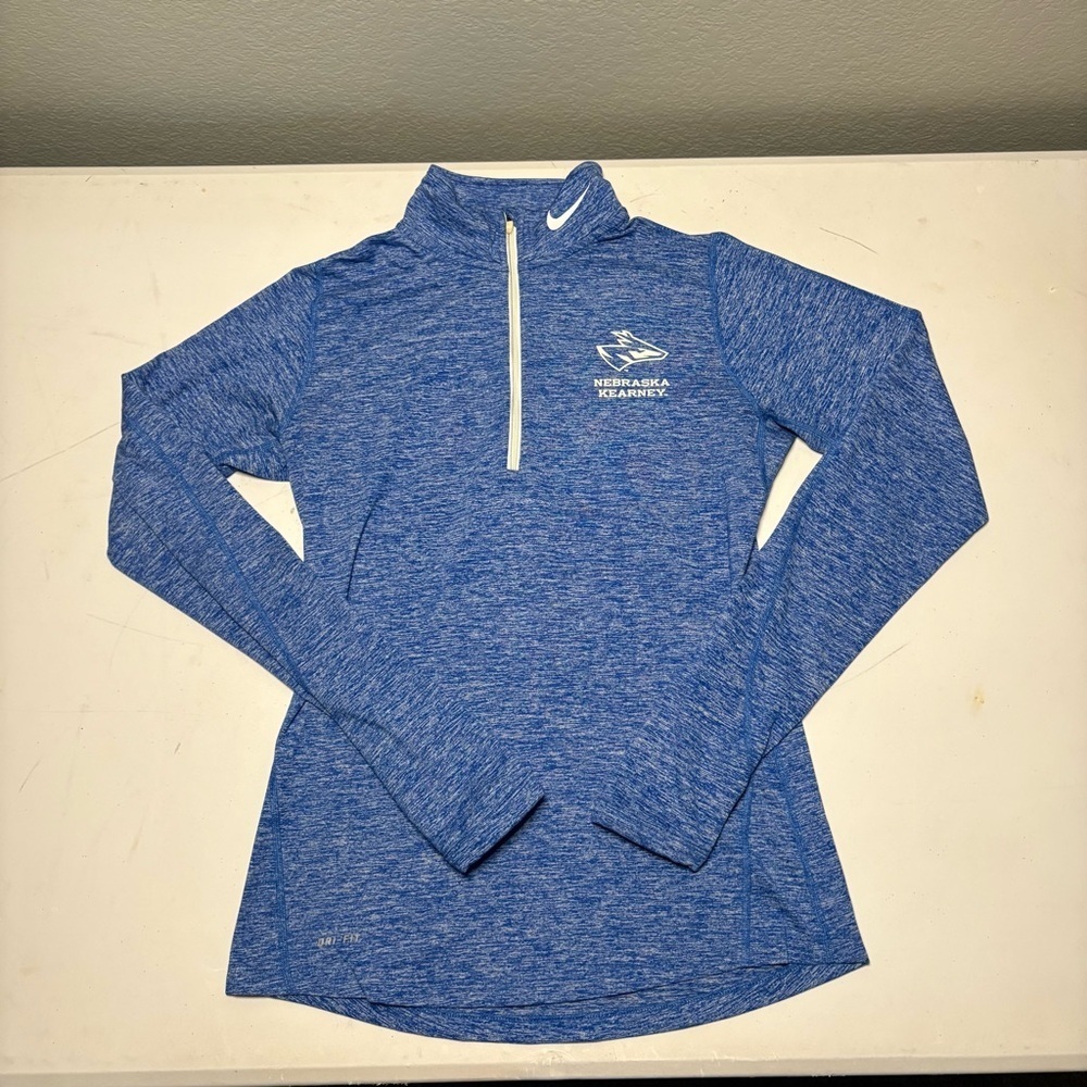 Nike Women's Heathered Blue Quarter-Zip Sweatshirt - Picture 2 of 12